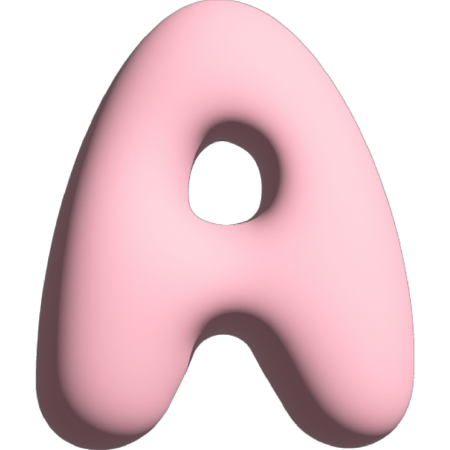 The Gift Label Wall Letter - A - Pink