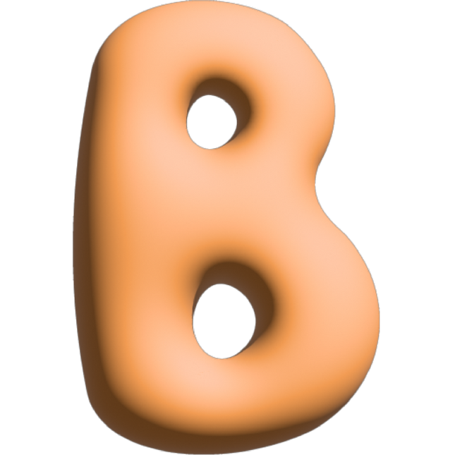 The Gift Label Wall Letter - B - Orange