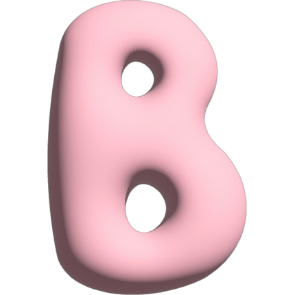 The Gift Label Wall Letter - B - Pink