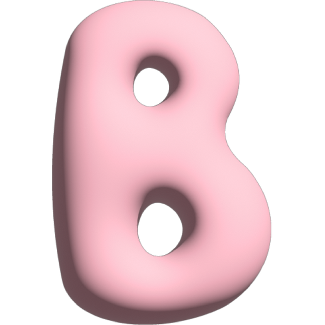 The Gift Label Wall Letter - B - Pink
