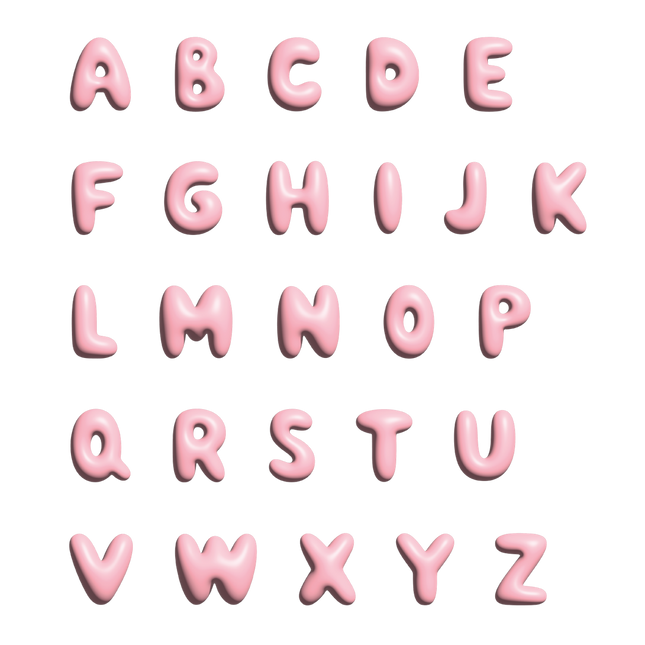 The Gift Label Wall Letter - C - Pink