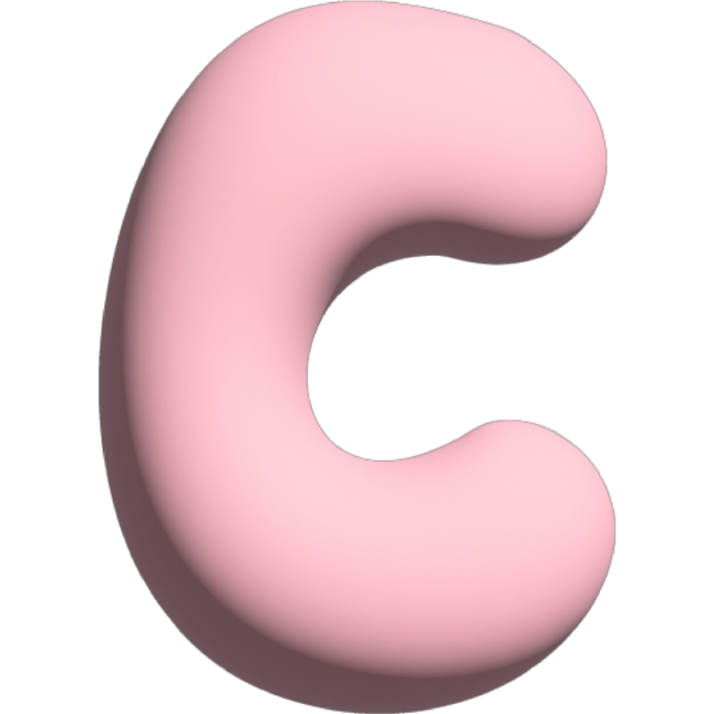 The Gift Label Wall Letter - C - Pink