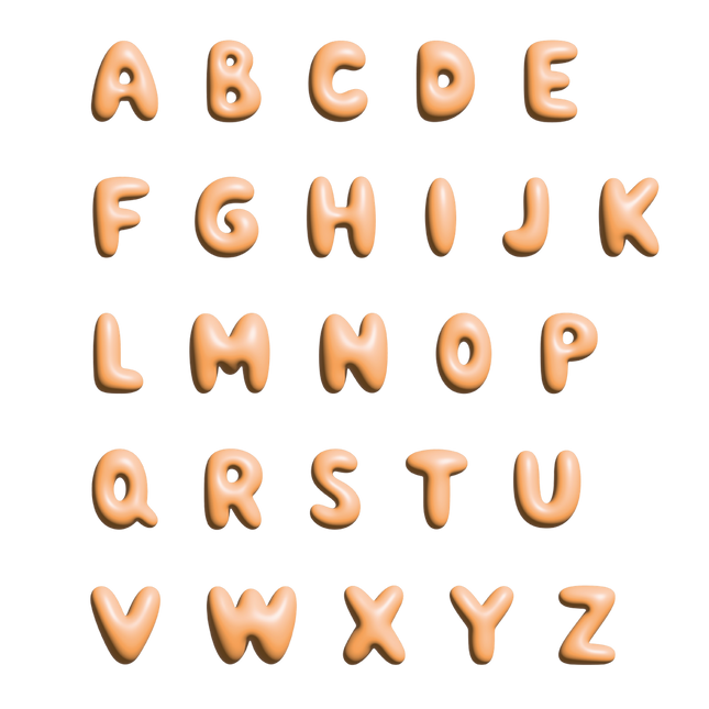 The Gift Label Wall Letter - D - Orange