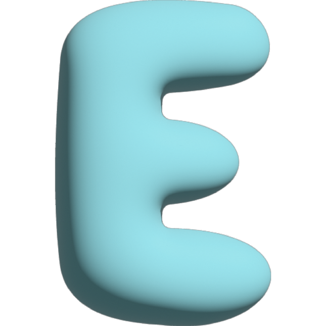 The Gift Label Wall letter - E - Blue