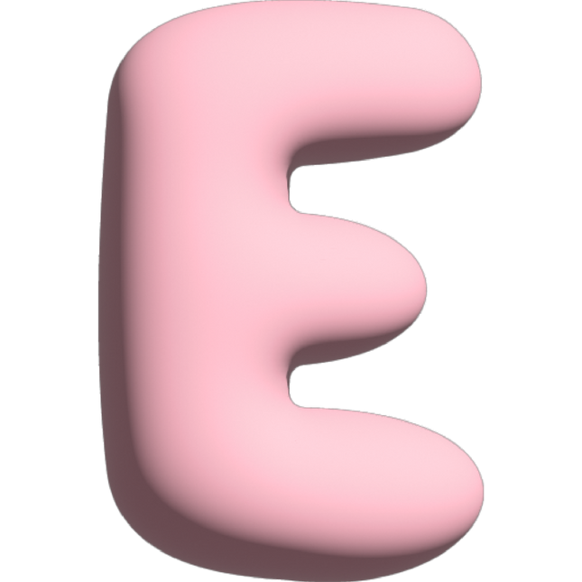 The Gift Label Wall Letter - E - Pink
