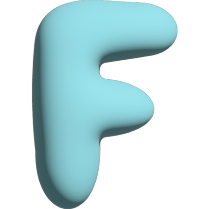 The Gift Label Wall letter - F - Blue