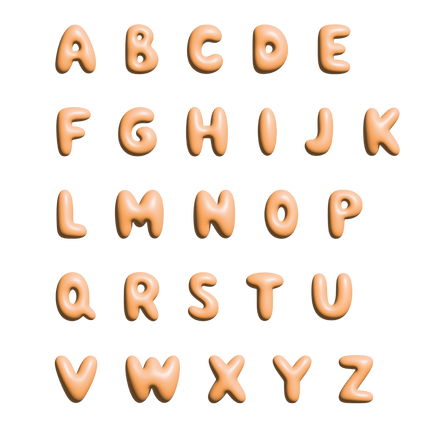 The Gift Label Wall Letter - F - Orange