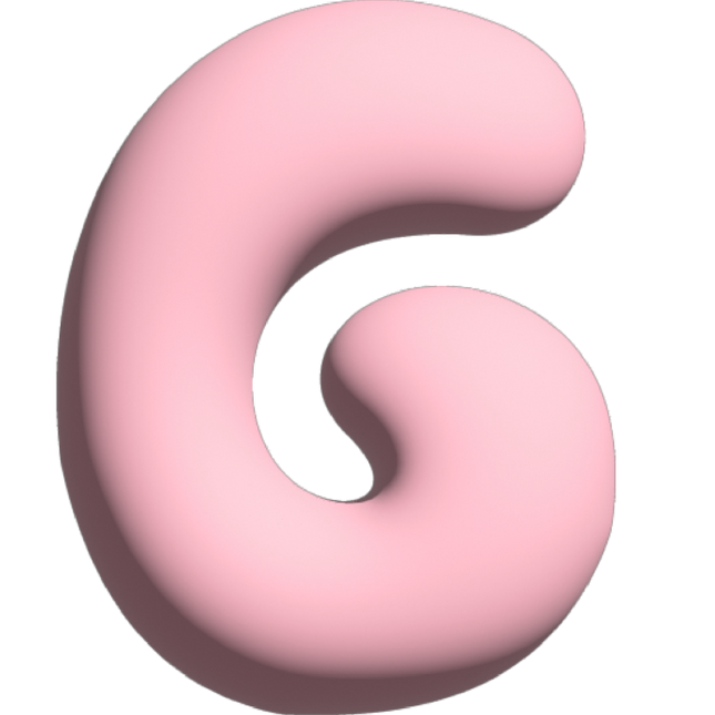 The Gift Label Wall Letter - G - Pink
