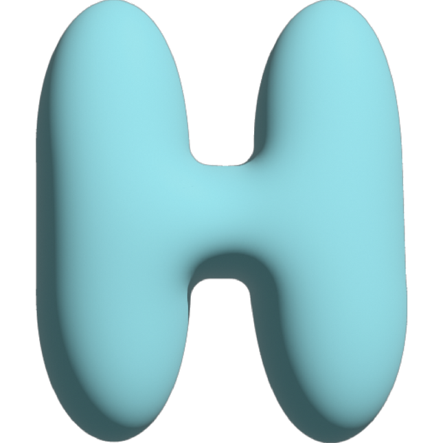 The Gift Label Wall letter - H - Blue