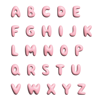 The Gift Label Wall Letter - H - Pink