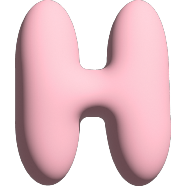 The Gift Label Wall Letter - H - Pink