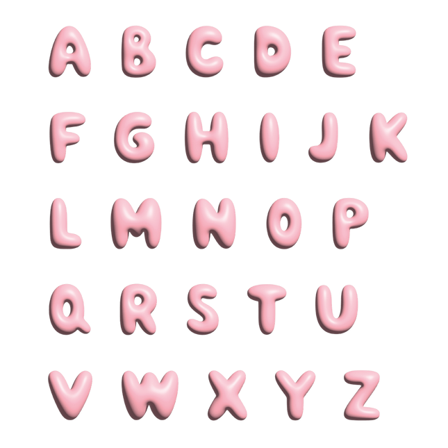 The Gift Label Wall Letter - I - Pink