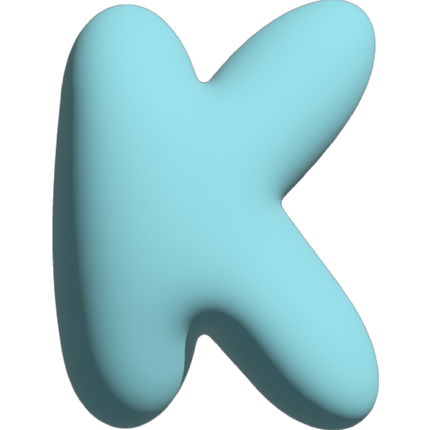 The Gift Label Wall Letter - K - Blue