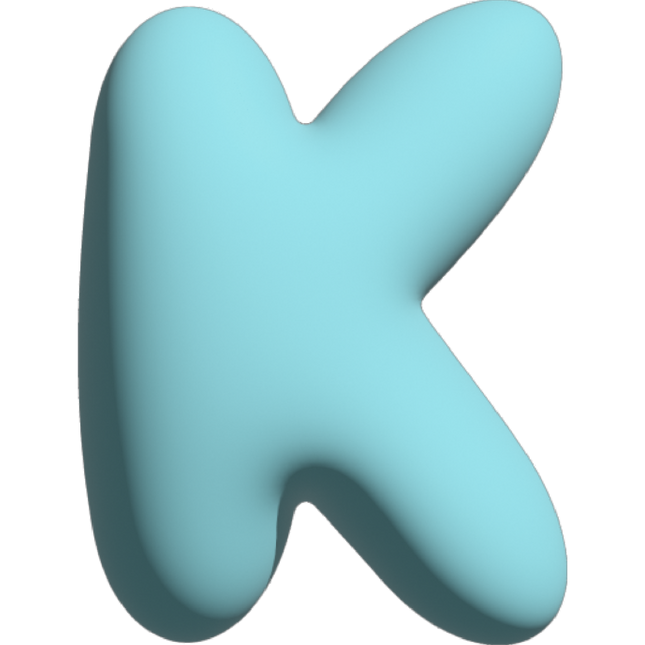 The Gift Label Wall Letter - K - Blue