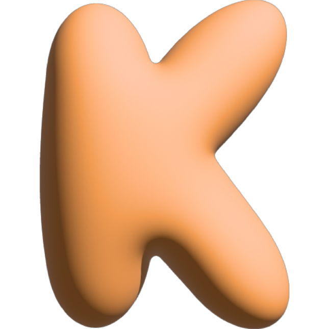 The Gift Label Wall Letter - K - Orange