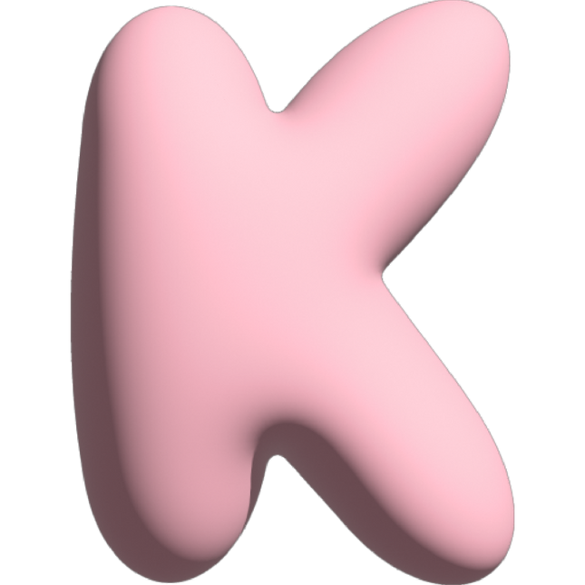 The Gift Label Wall Letter - K - Pink
