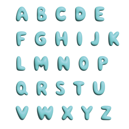 The Gift Label Wall Letter - P - Blue