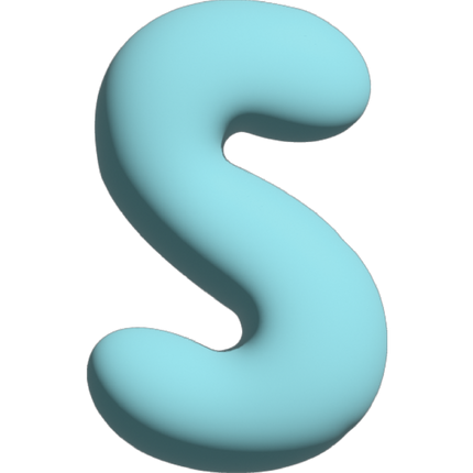 The Gift Label Wall Letter - S - Blue