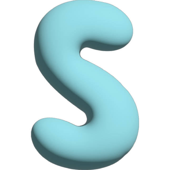The Gift Label Wall Letter - S - Blue