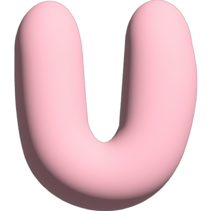 The Gift Label Wall Letter - U - Pink