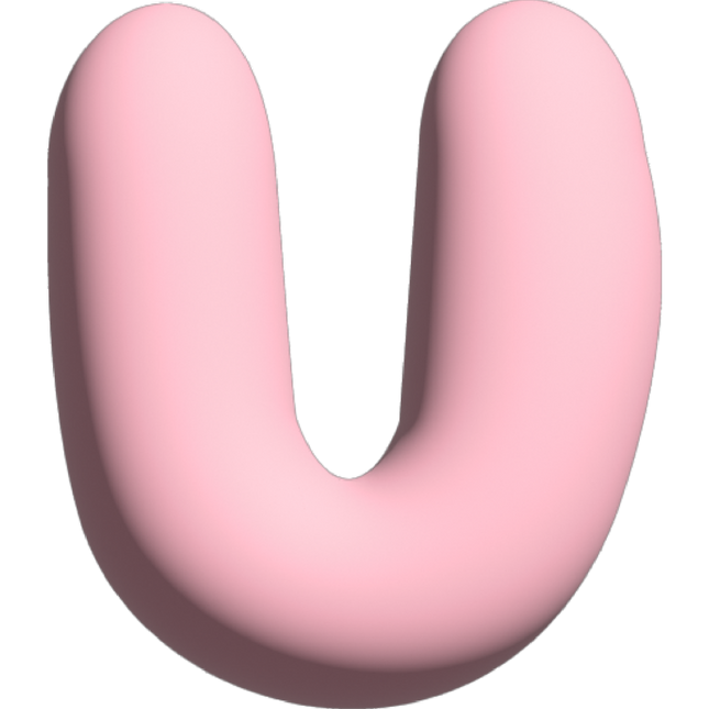 The Gift Label Wall Letter - U - Pink