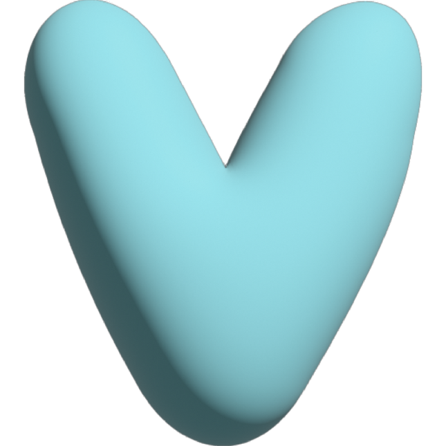 The Gift Label Wall Letter - V - Blue