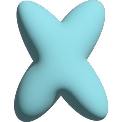 The Gift Label Wall Letter - X - Blue