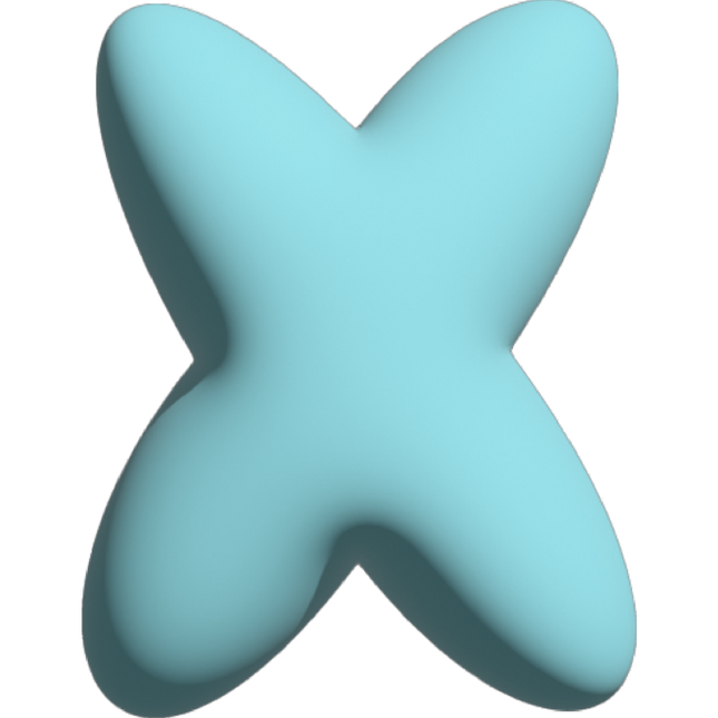 The Gift Label Wall Letter - X - Blue