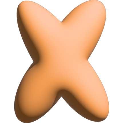 The Gift Label Wall Letter - X - Orange