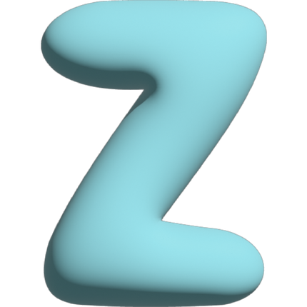 The Gift Label Wall Letter - Z - Blue