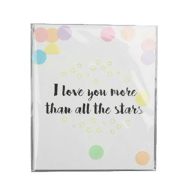 Confettikaart - I love you