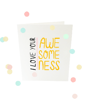 Confettikaart - Awesomeness