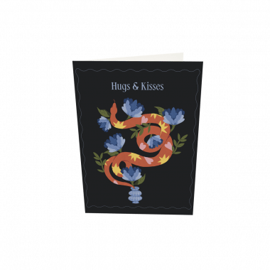 Greeting card - Hugs & Kisses - Snake