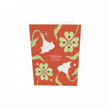Greeting card - Thinking Of You - Red