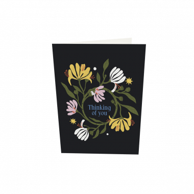 Greeting card - Thinking Of You - Black