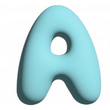 Wall letter - A - Blue