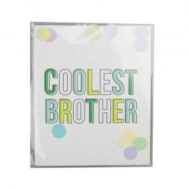 Confettikaart - Coolest brother