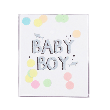 Confettikaart - Baby boy