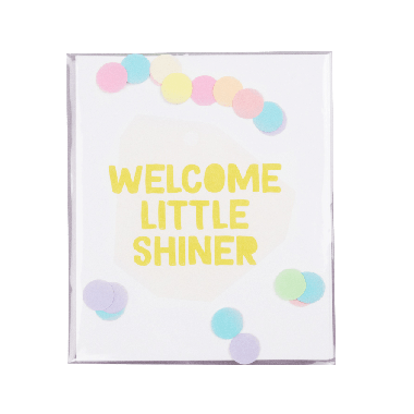 Confettikaart - Welcome little shiner