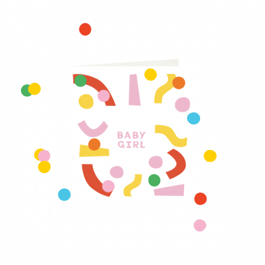 Confetti Cards - Baby Girl