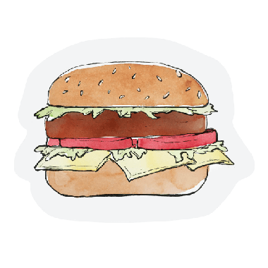 Cut-out kaart - Burger