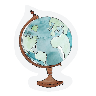 Cut-out kaart - Globe