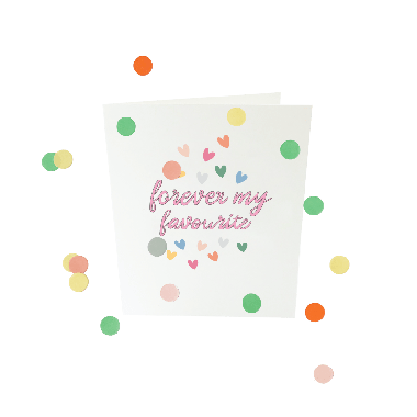 Baby confettikaart - Forever my favorite