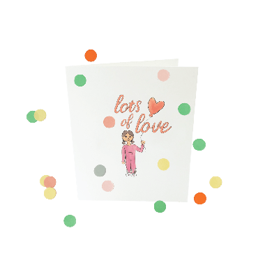 Baby confettikaart - Lot's of love