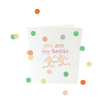 Baby confettikaart - You are my bestie