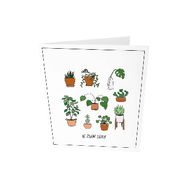 Wenskaart - Hi plant lover