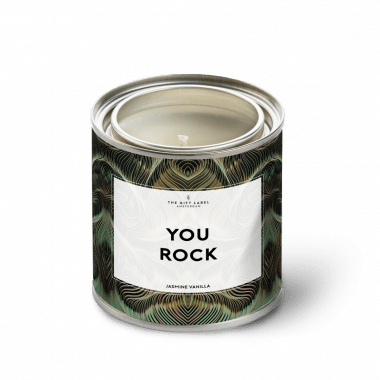 Grote geurkaars in blik - You rock - Jasmine vanilla