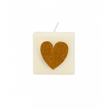 Getallen- en letterkaarsen - Goud hart