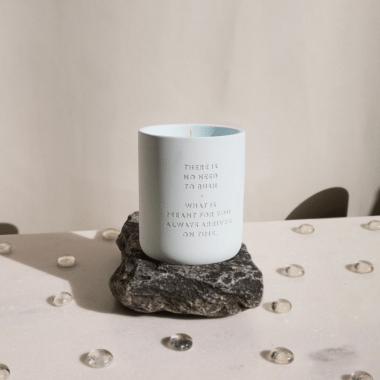 Cement candle - Blue