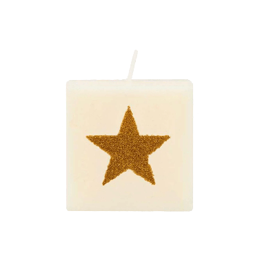 Getallen en letterkaarsen - Gouden ster
